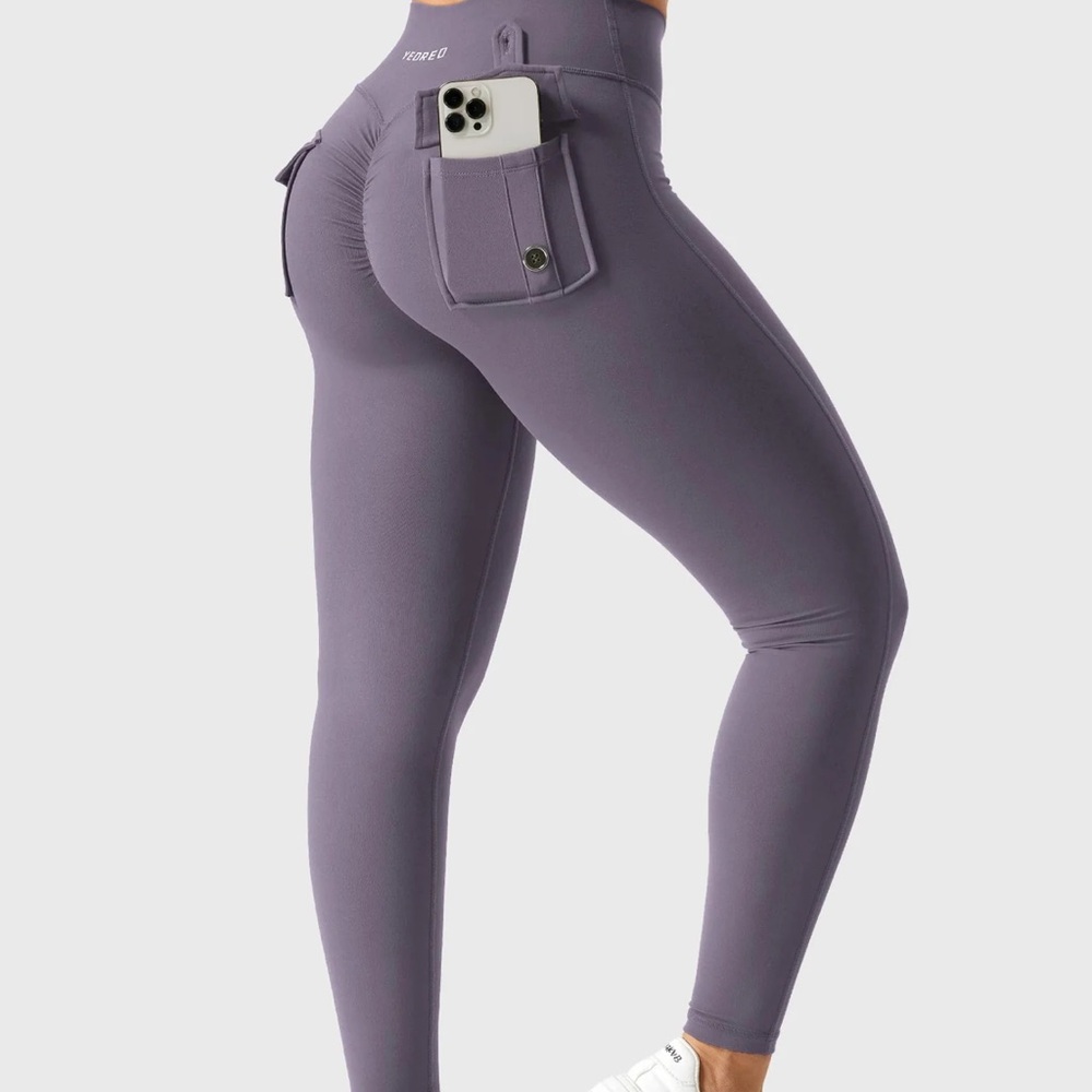 Yeoreo lavender pocket v waist Leggings